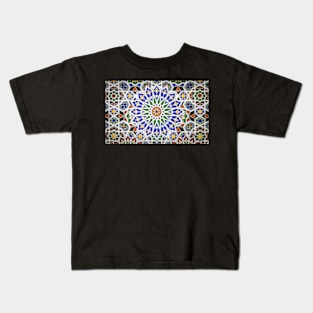 Arabic Style Vintage Patterned Tiles Kids T-Shirt